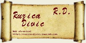 Ružica Divić vizit kartica